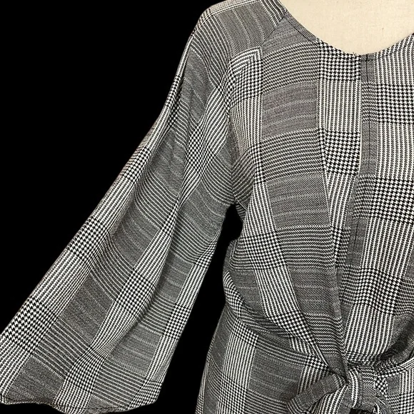 NWT Gypsies & Moondust Houndstooth Attached Wrap Skirt with Tie Dress Size L - Picture 12 of 16